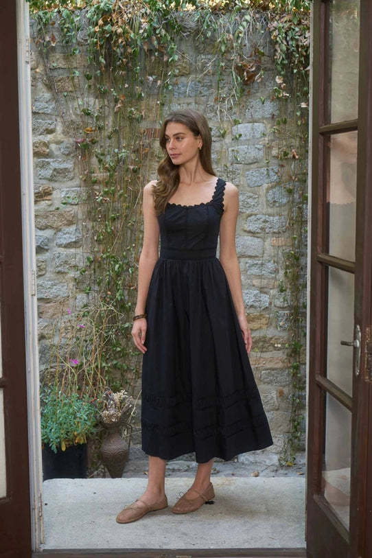 Midnight Garden Midi Dress