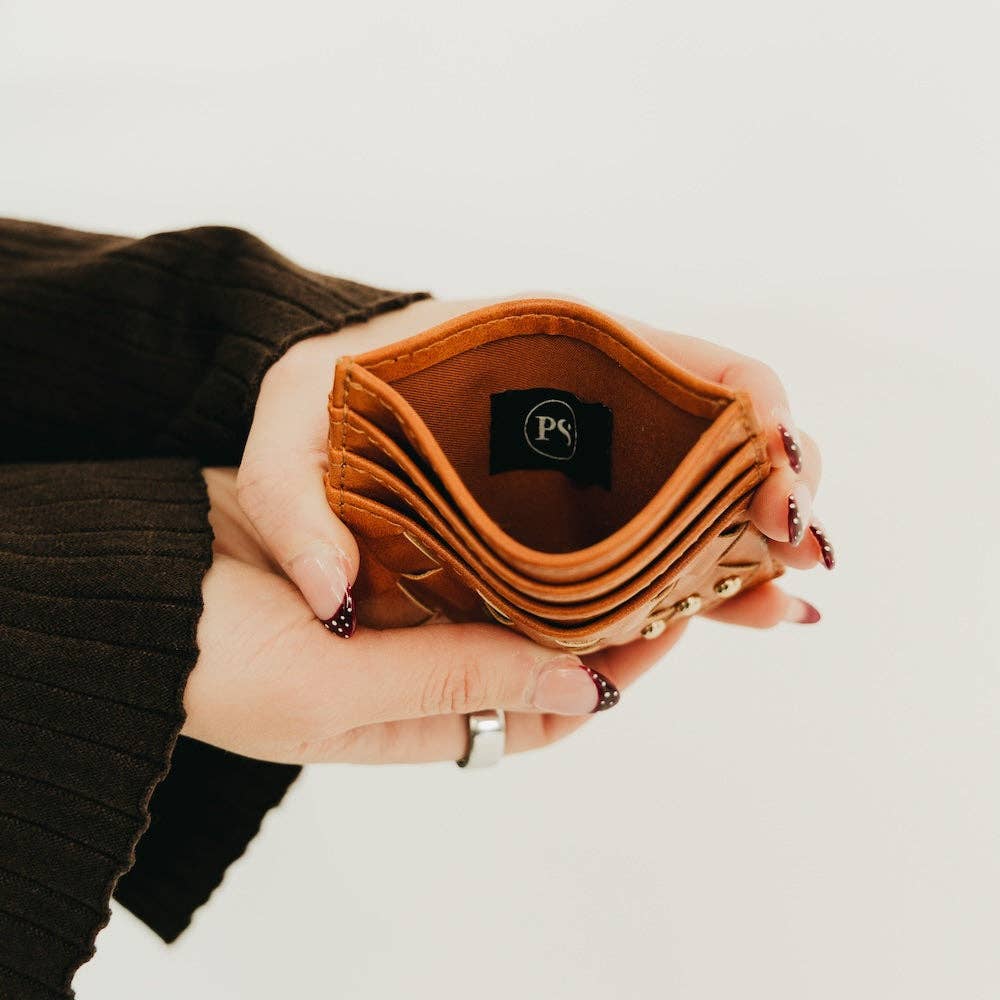 Mariah Woven Small Card Holder Wallet