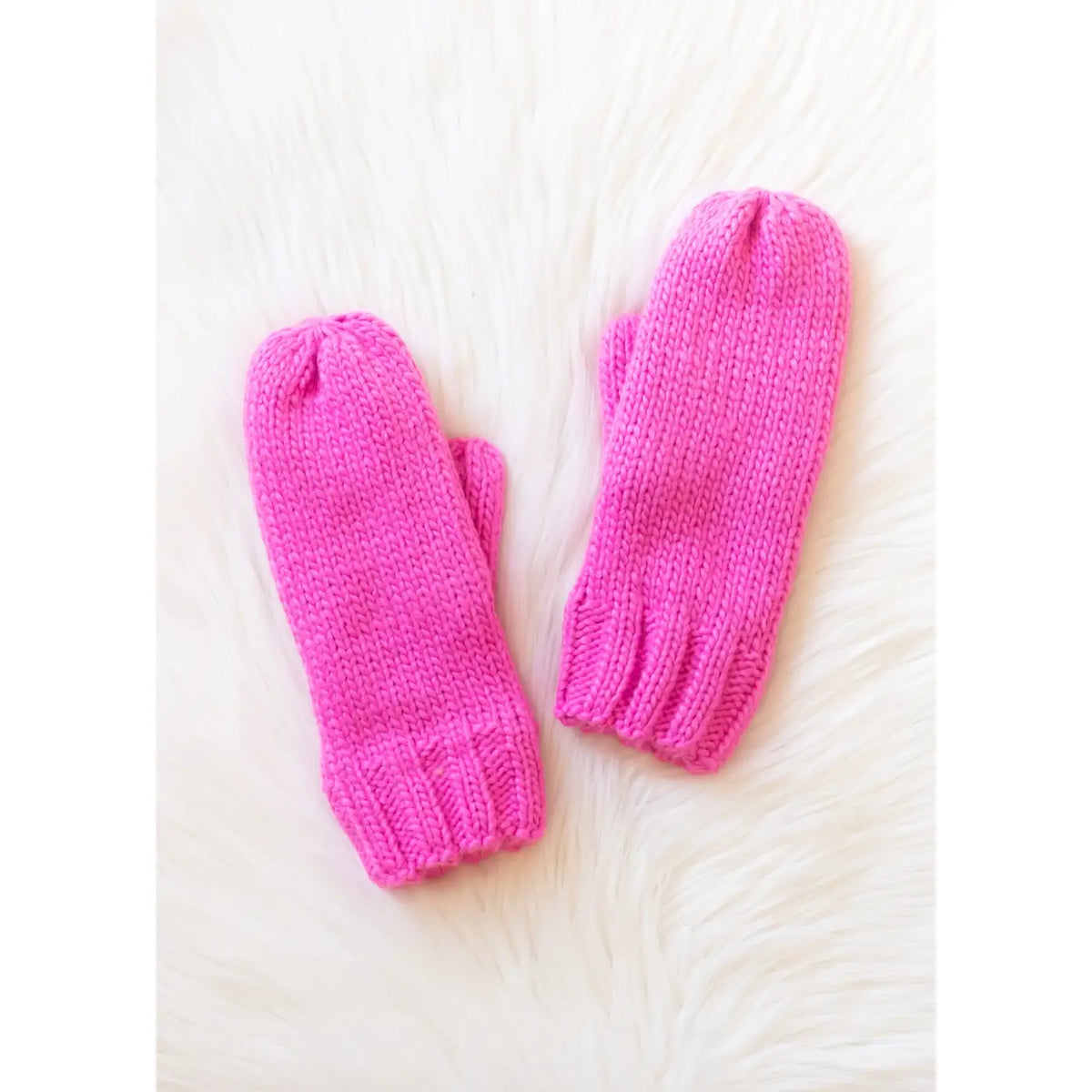 The Pink Knit Mittens