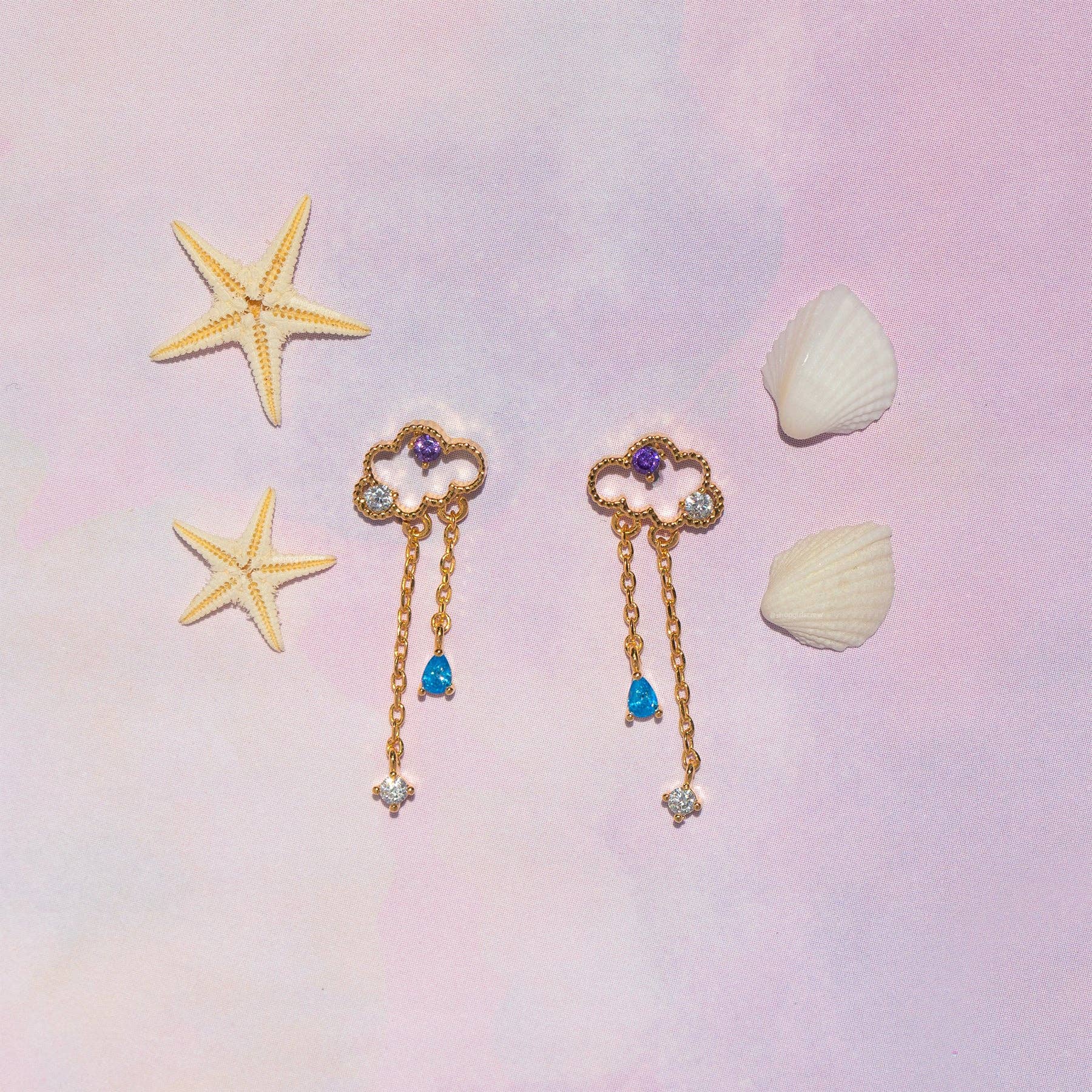Reigning Clouds Dangle Earrings