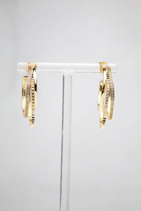 TRIPLE THREAT HOOPS- 14K GOLD VERMEIL