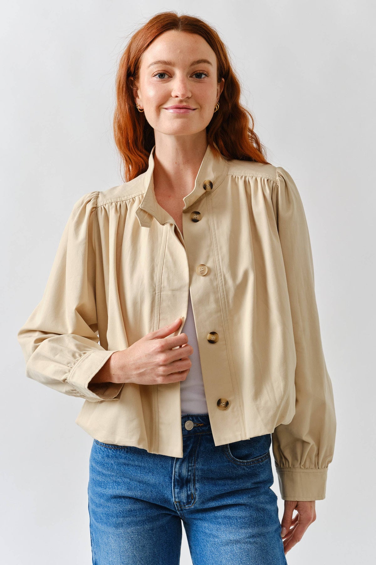 SHORT BALLON TRENCH JACKET