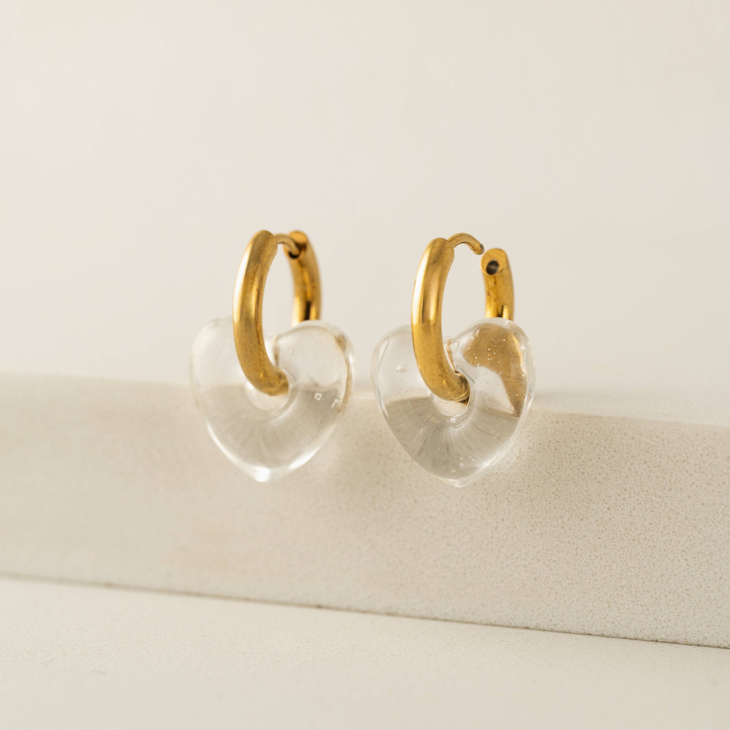Corazon Hoop Earrings | Gold Hoop Earrings | Drop Earrings