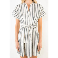 Short Sleeve Black & White Dress