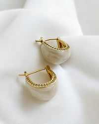 Palmer Colorful Enamel Hoops Earrings Gold Filled