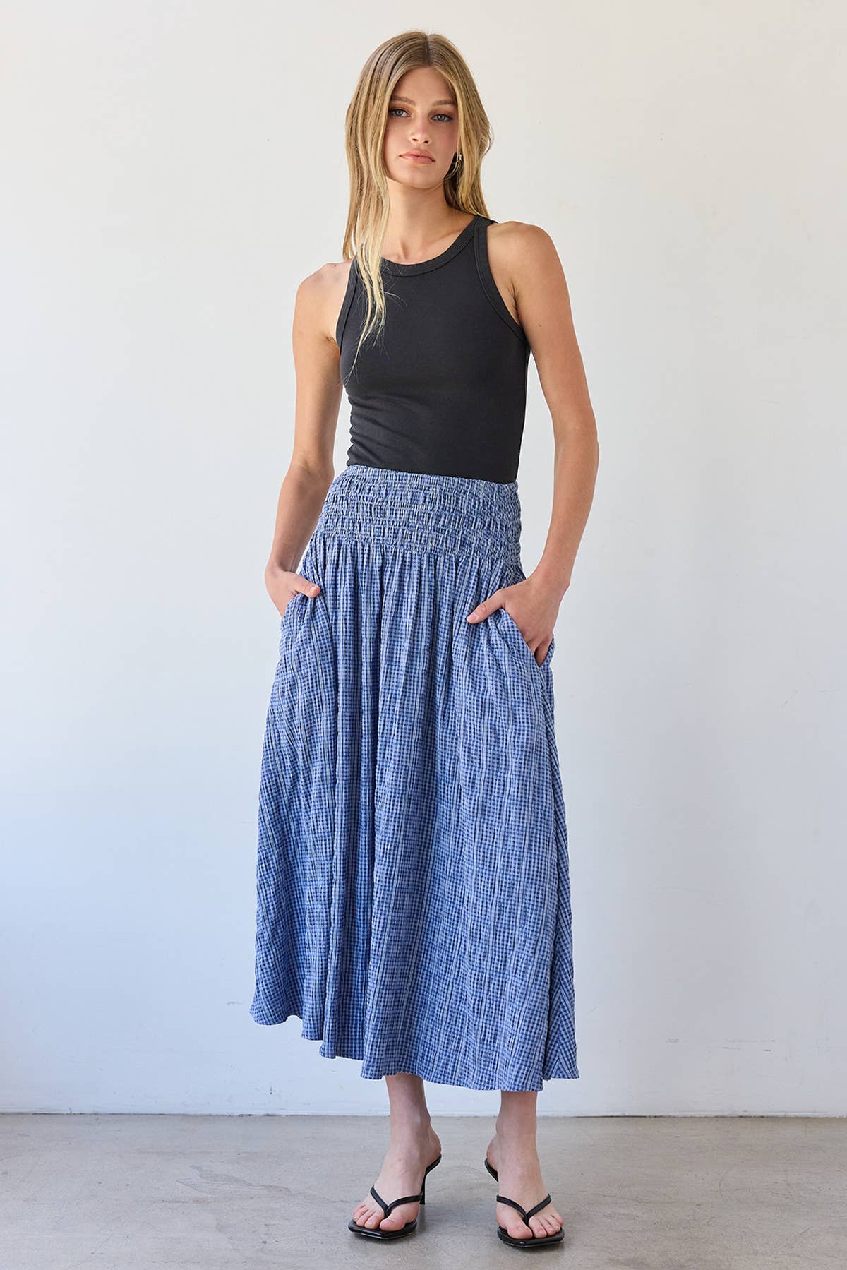 Blue Check Skirt