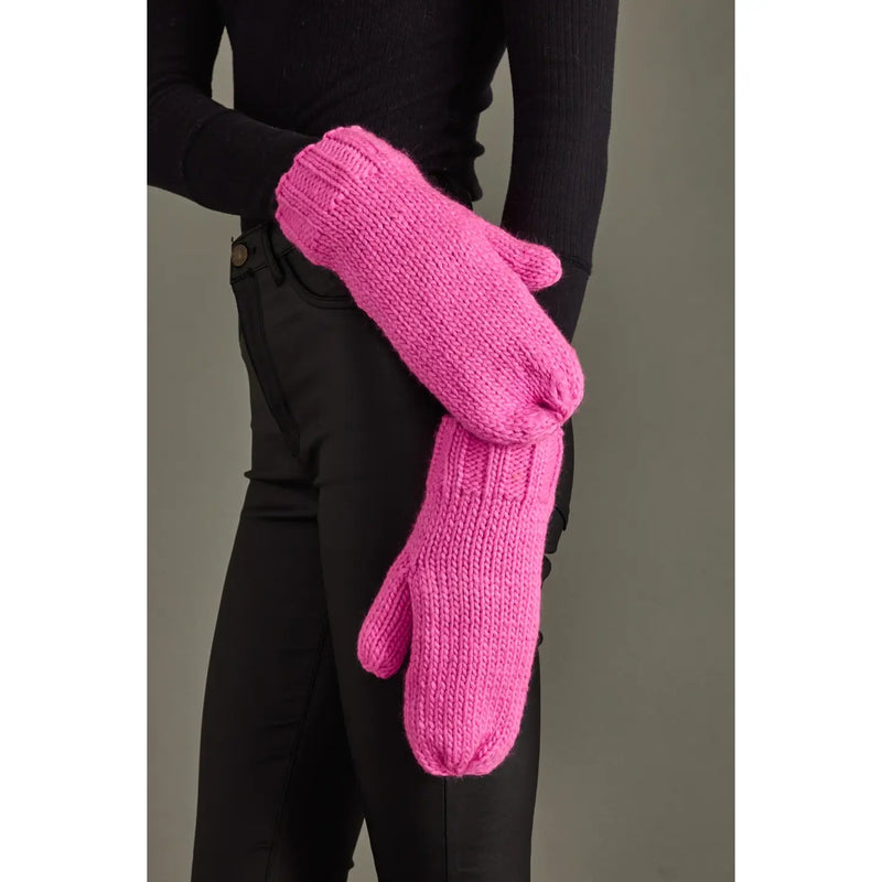 The Pink Knit Mittens