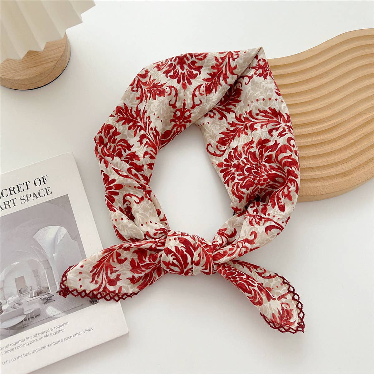 Cotton Linen Square Scarf