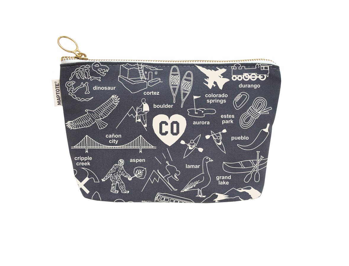 Colorado Zipped Pouch  - Cotton Canvas, USA Made