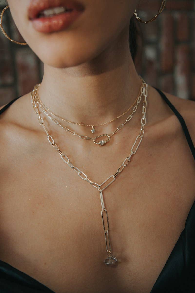 Carabiner Necklace - 14K Gold Plate