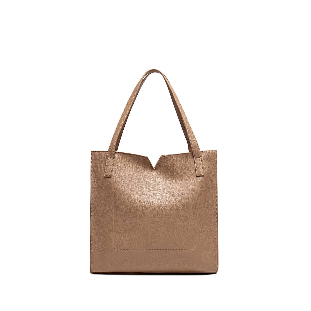 Alicia II - Recycled Vegan Tote Bag - Latte Pebbled