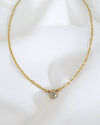 Florence Solitaire CZ Necklace Gold Filled