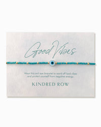 Evil Eye Beaded Bracelet, Ocean Blue