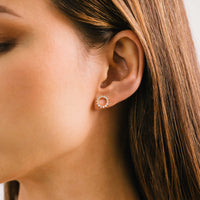 Halo Stud Earrings | Sunburst Studs | Crystal Stud Earrings