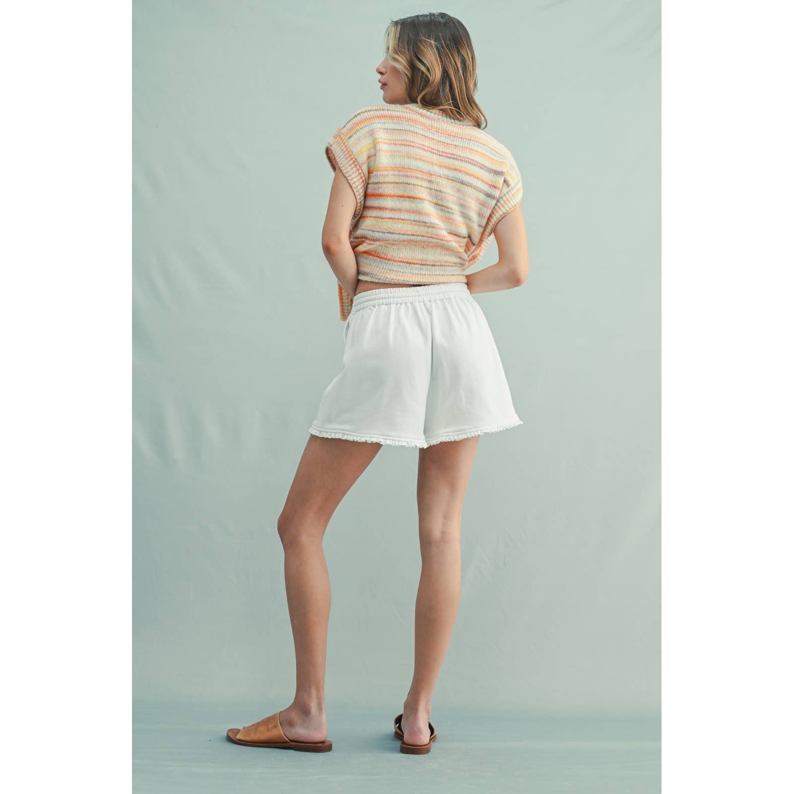 Ruffle Detail Knit Shorts