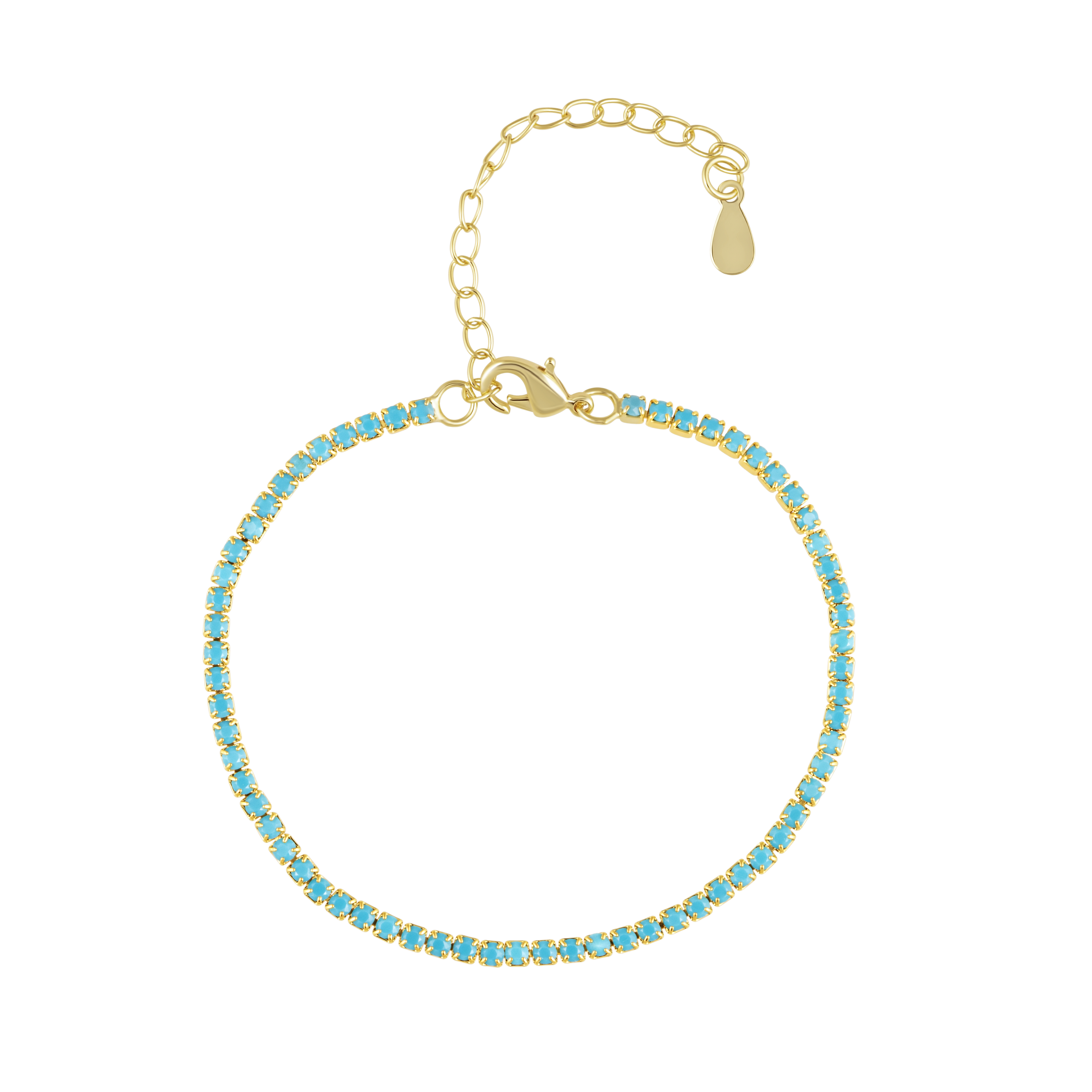 Chloe Tennis Bracelet Turquoise