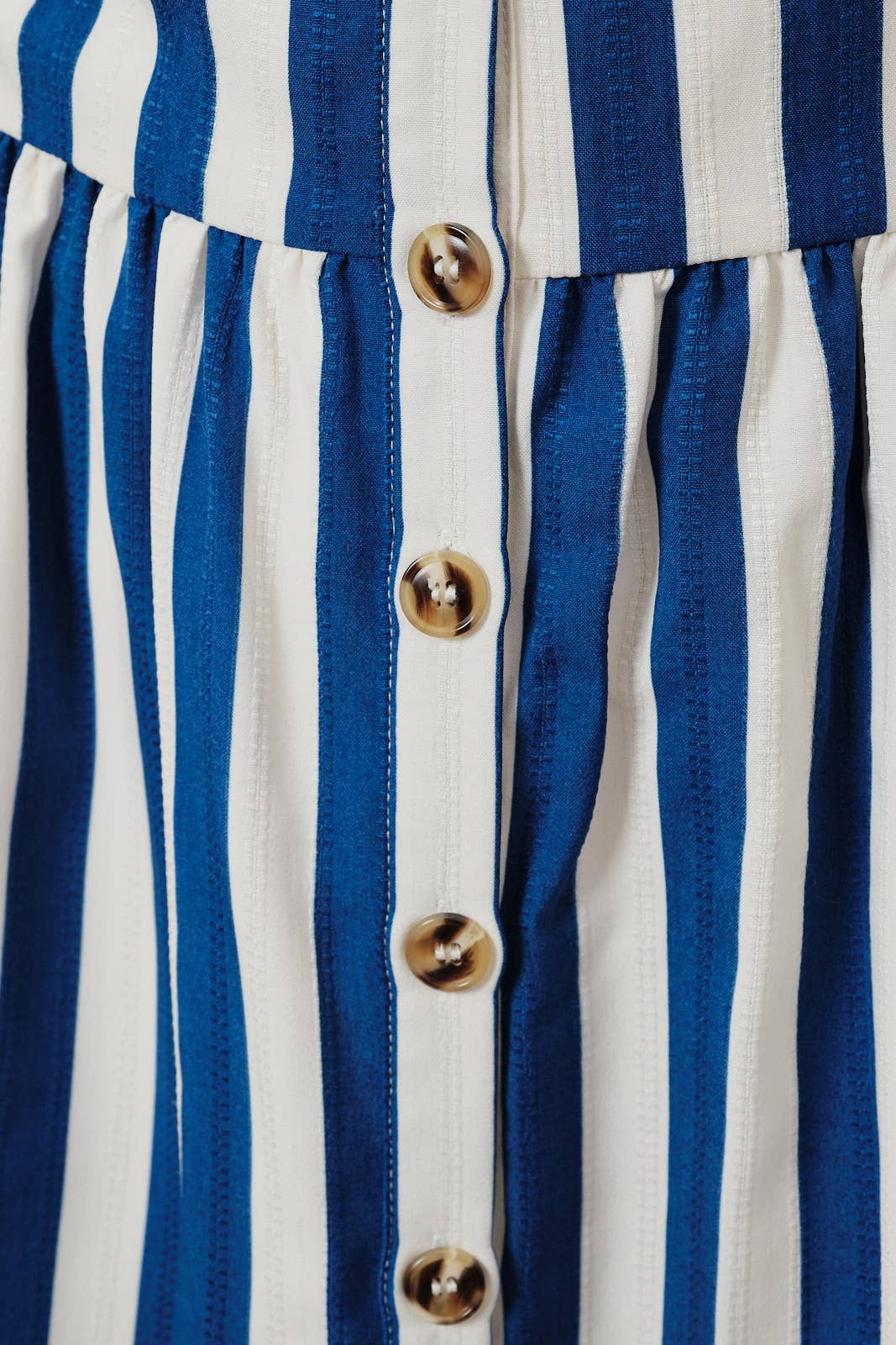 Sleeveless Button Down Fit & Flare Stripe Midi Dress