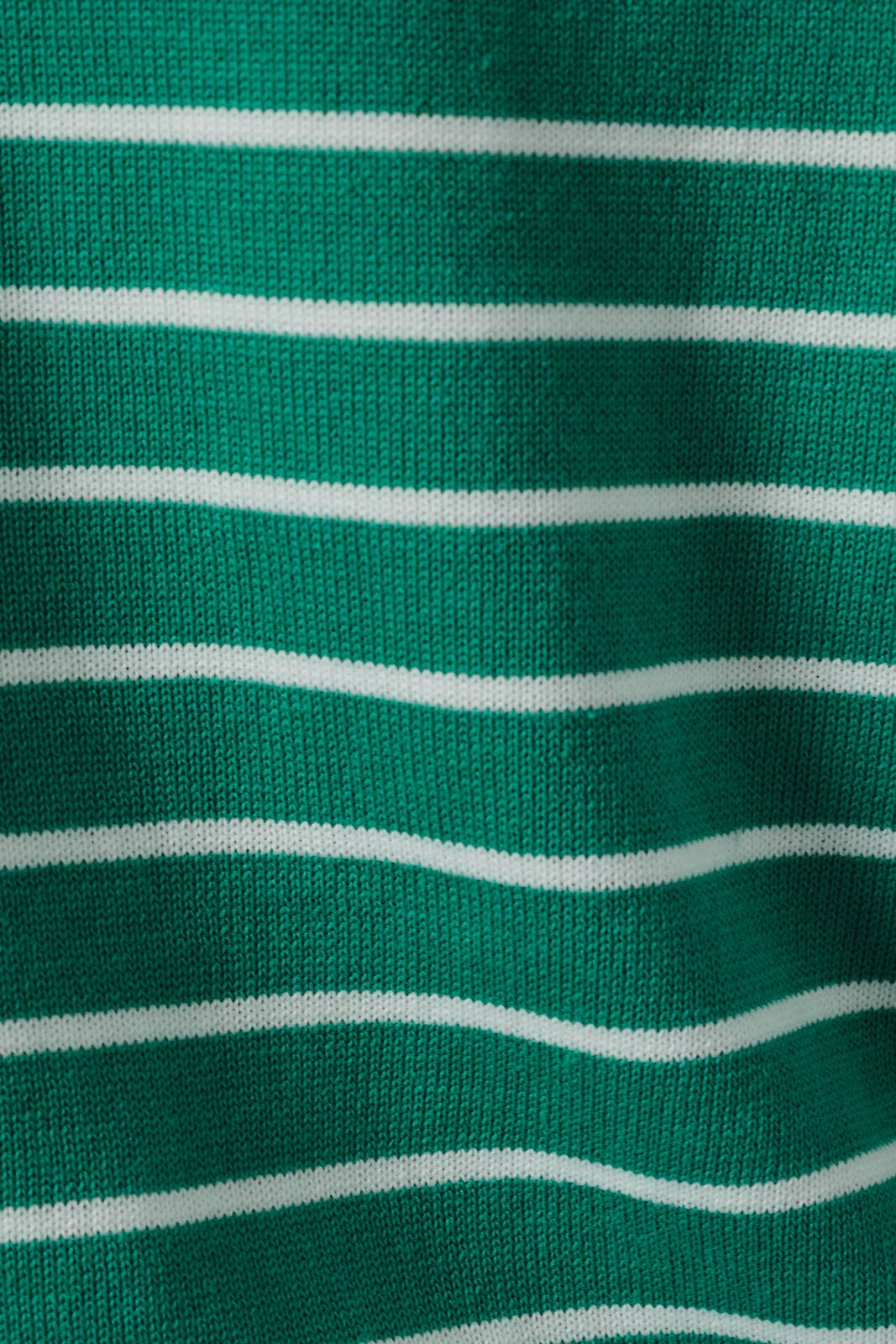 HALF SLEEVE CREW NECK PUFF STRIPED SWEATER TOP