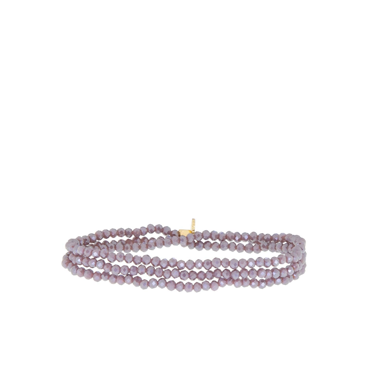 Mini stretch crystal beaded wrap bracelet