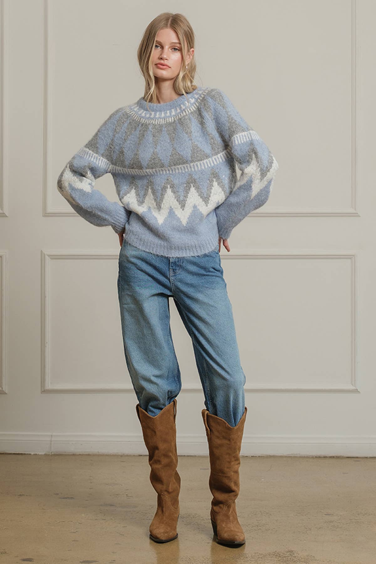 Alpine Diamond Jacquard Sweater