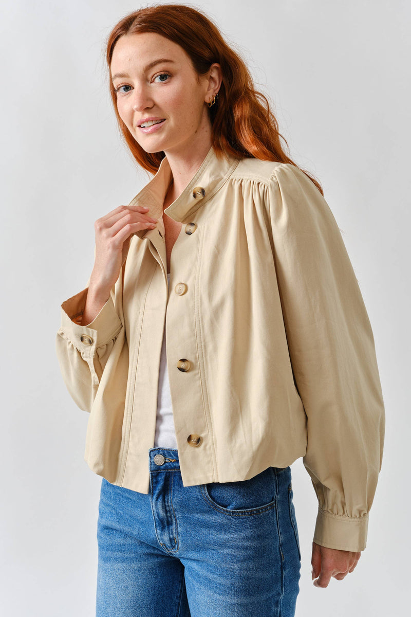 SHORT BALLON TRENCH JACKET