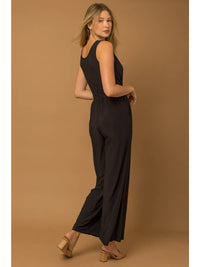 Sleeveless Jumpsuit with Pockets