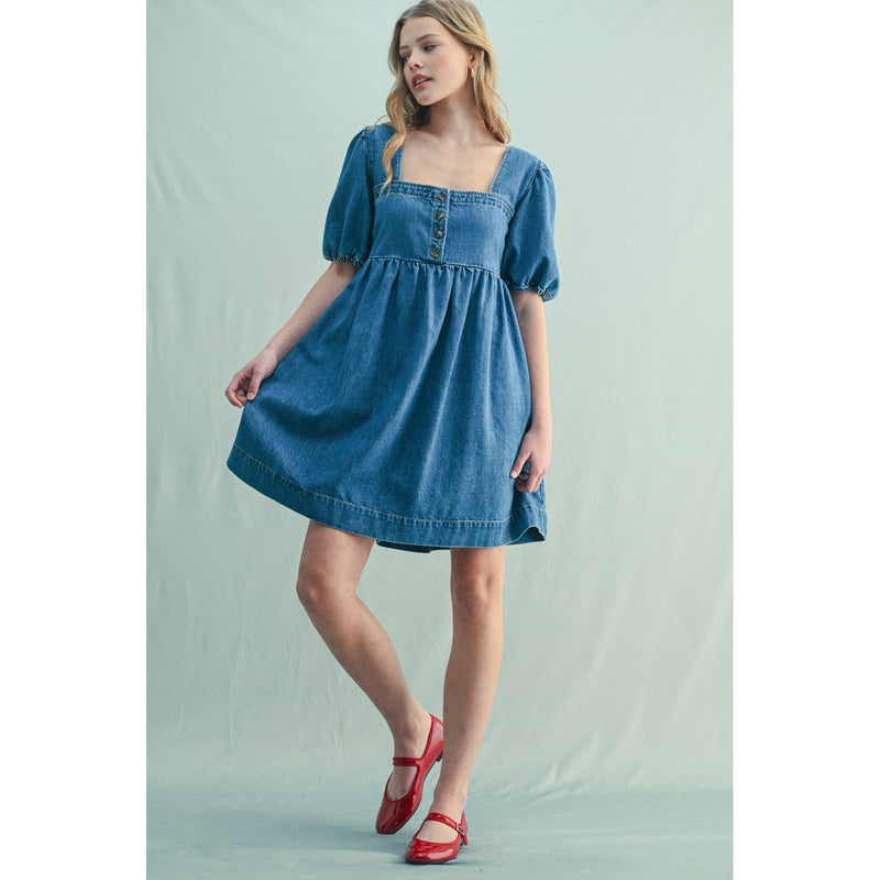 THE DENIM MINI DRESS