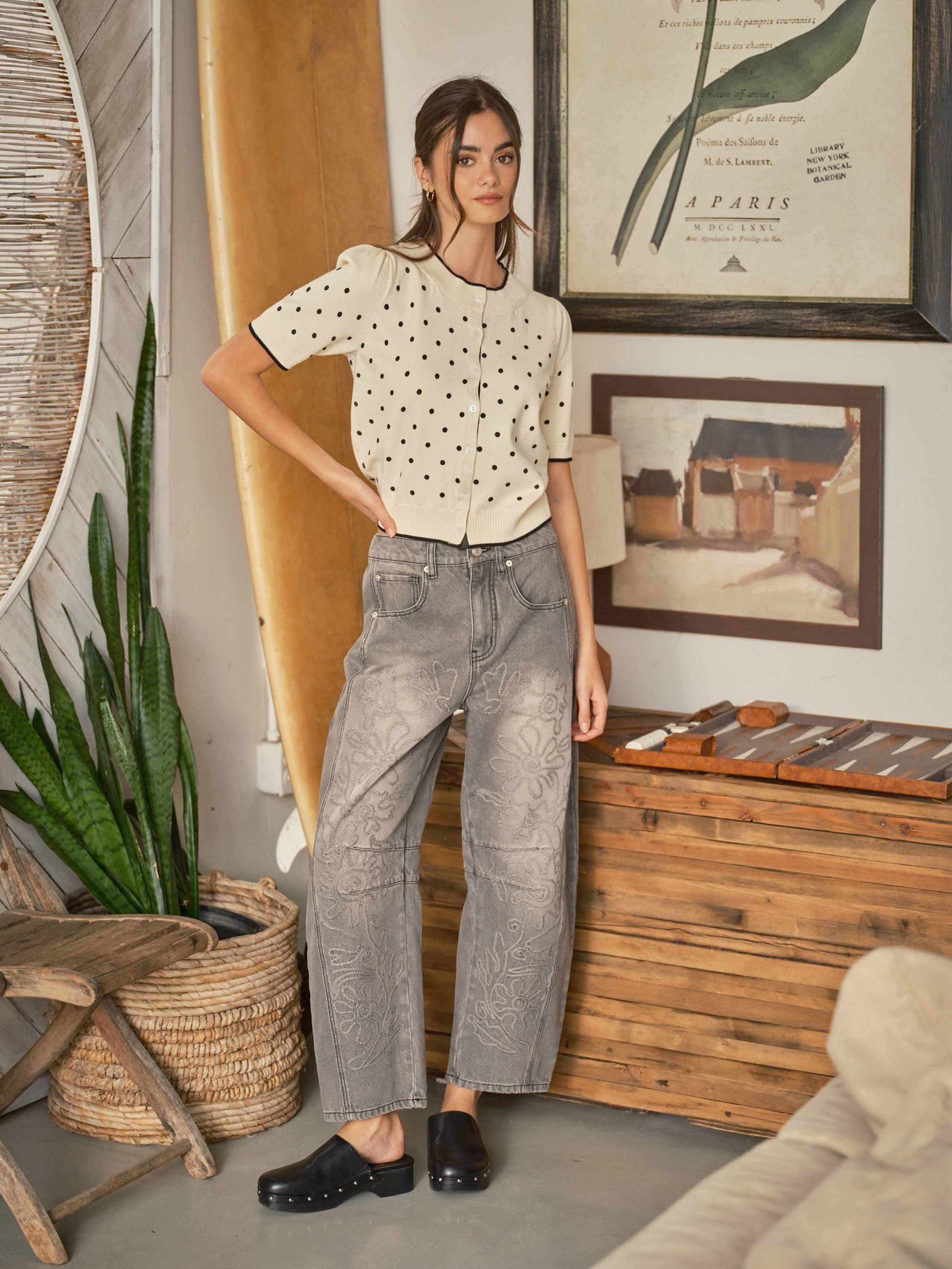 Wool Mix Polka Dot Cardigan