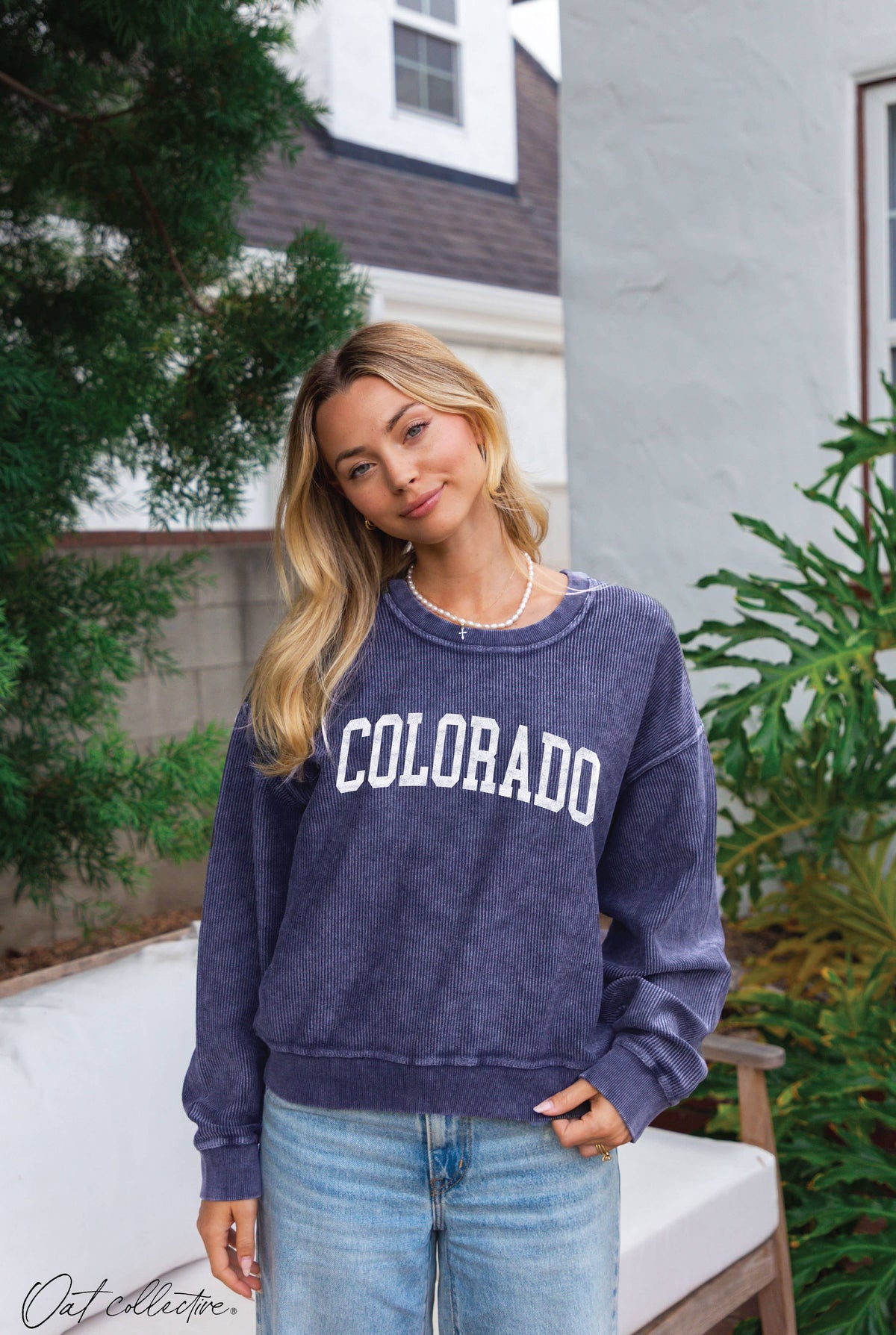 COLORADO Cropped Thermal Vintage Pullover