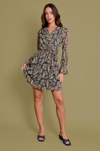 Long Sleeve Abstract Dress