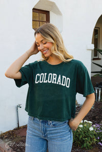 COLORADO Cropped Mineral Graphic Top