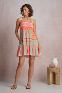 Elan Tiered Spaghetti Strap Dress
