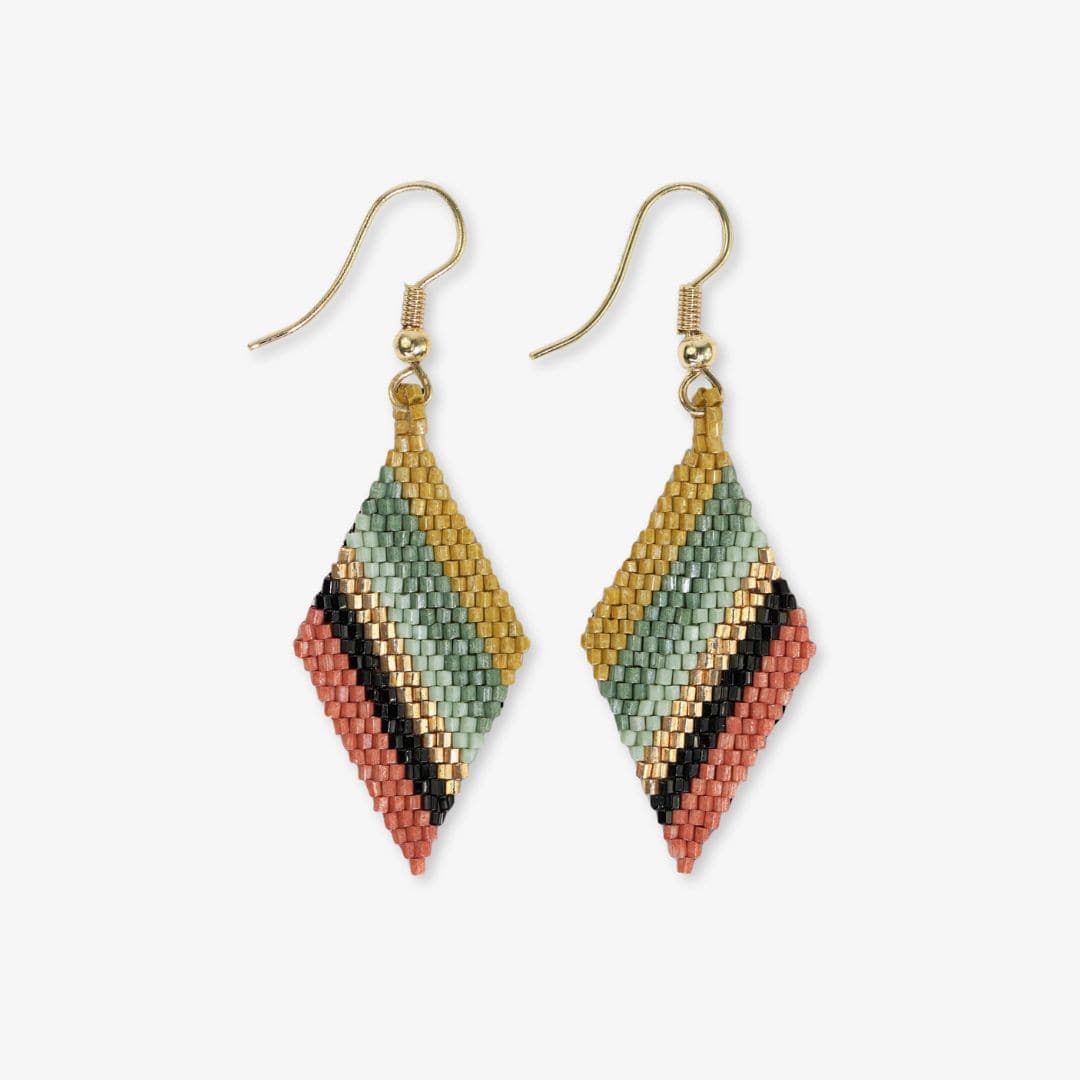 Zelda Angled Stripe Diamond Earrings