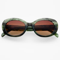 Aria Acetate Womens Oval Sunglasses