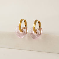 Corazon Hoop Earrings | Gold Hoop Earrings | Drop Earrings