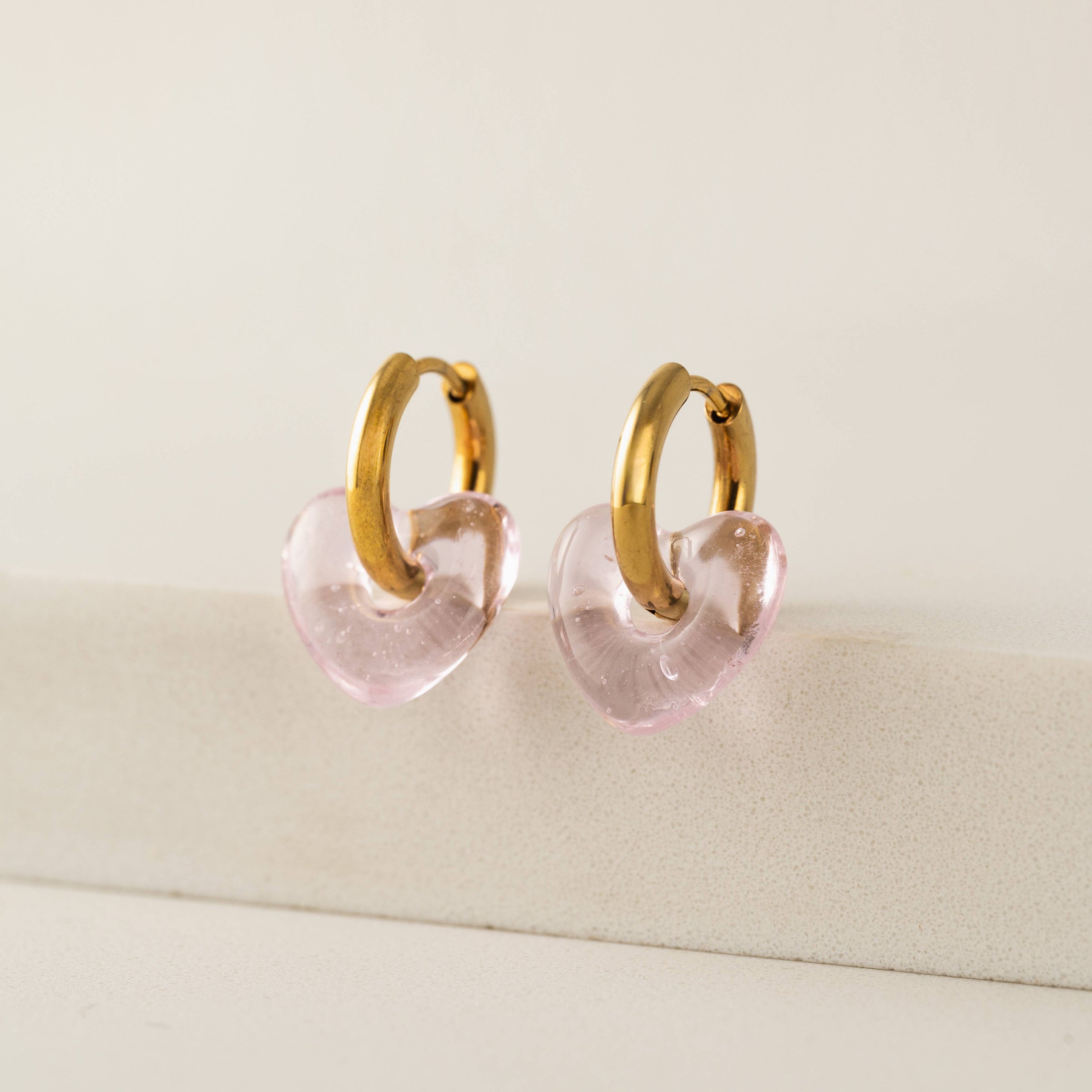 Corazon Hoop Earrings | Gold Hoop Earrings | Drop Earrings