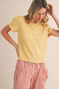 Short Sleeve Sweater Cardigan
