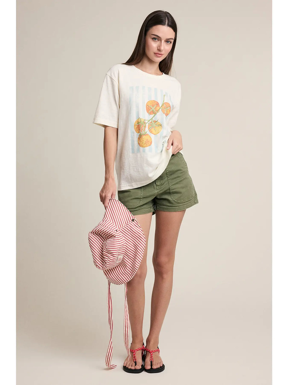 Vintage Tomato Graphic Slub Tee