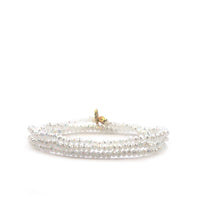 Mini stretch crystal beaded wrap bracelet