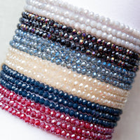 Mini stretch crystal beaded wrap bracelet