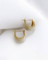 Palmer Colorful Enamel Hoops Earrings Gold Filled