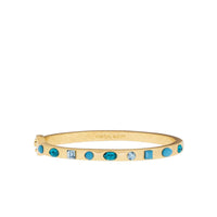 Multi shape crystal bangle