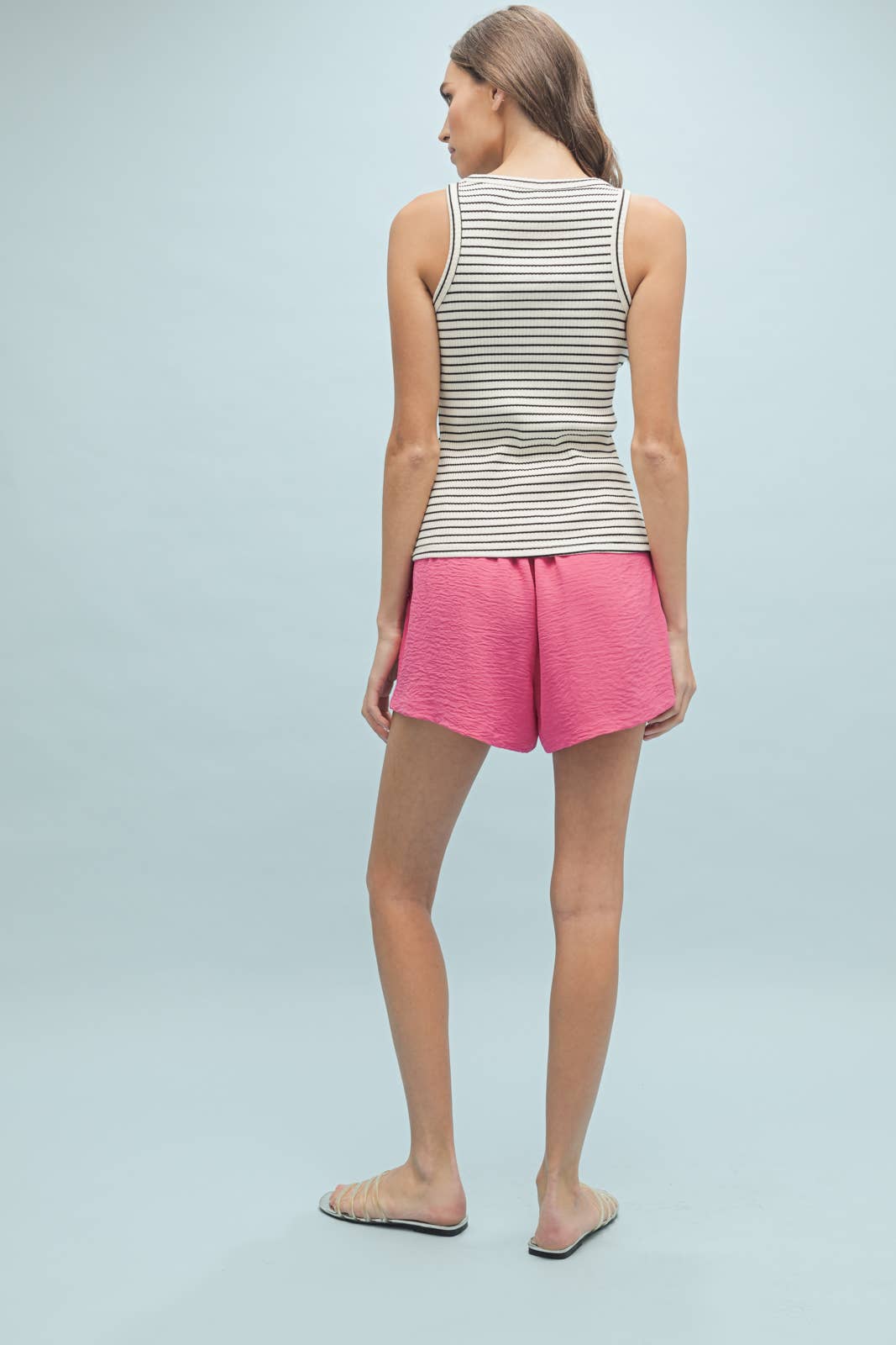 Striped Ribbed Knit Tank Top