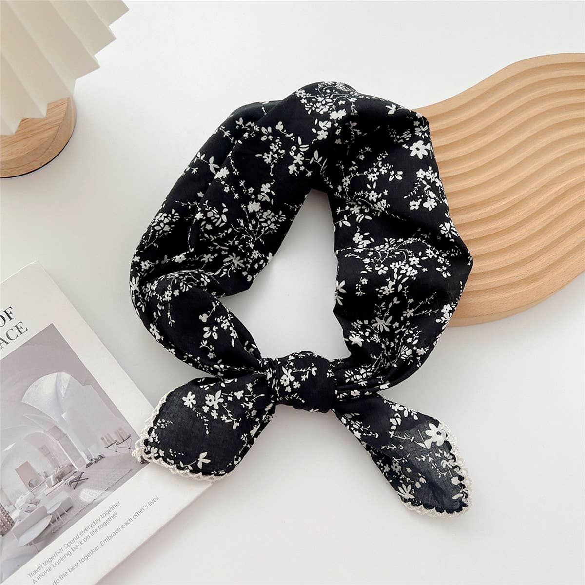Cotton Linen Square Scarf