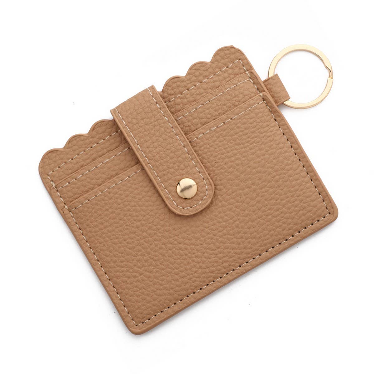 Multi-Card PU Wallet with Keychain & Coin Pocket