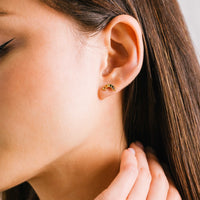 Riot Rainbow Stud Earrings | Crescent Studs | Rainbow Studs
