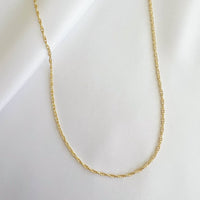 East Coast Rope Layering Chain Necklace Gold Filled