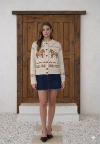 Nordic Pony Button Down Cardigan