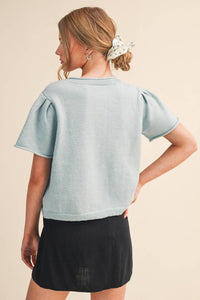 Short Sleeve Sweater Cardigan