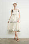 EMBROIDERED TIER DRESS